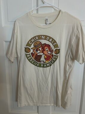 Chip 'n Dale Rescue Rangers Cream Graphic Adult T‑Shirt